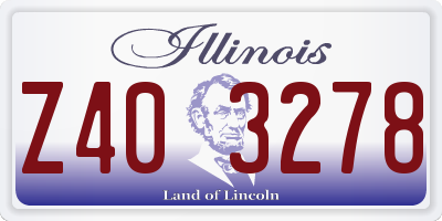 IL license plate Z403278