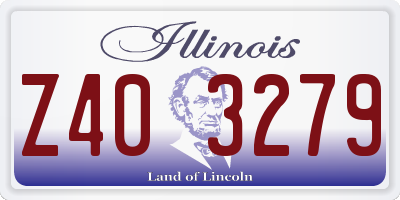 IL license plate Z403279