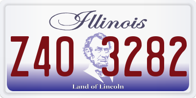 IL license plate Z403282