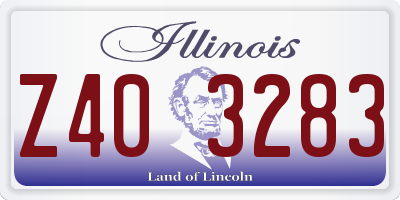 IL license plate Z403283