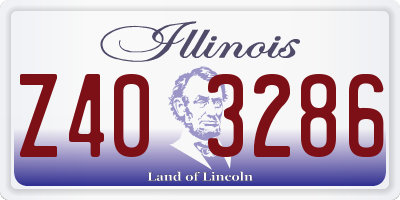 IL license plate Z403286