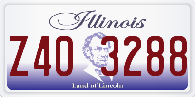 IL license plate Z403288