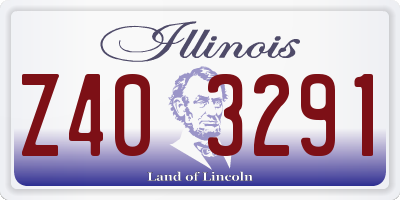 IL license plate Z403291