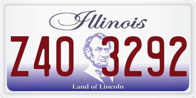 IL license plate Z403292
