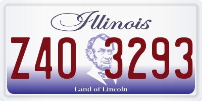 IL license plate Z403293