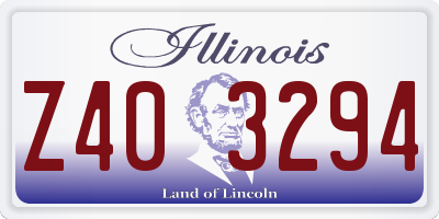 IL license plate Z403294