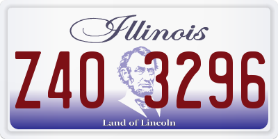 IL license plate Z403296