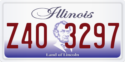 IL license plate Z403297