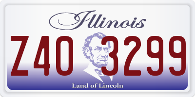 IL license plate Z403299