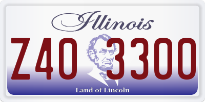 IL license plate Z403300
