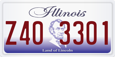 IL license plate Z403301