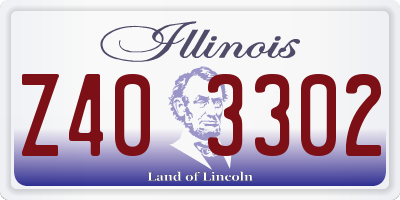 IL license plate Z403302