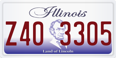 IL license plate Z403305