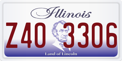 IL license plate Z403306