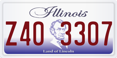IL license plate Z403307