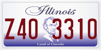 IL license plate Z403310