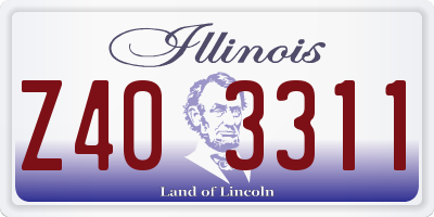 IL license plate Z403311