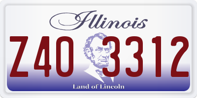 IL license plate Z403312