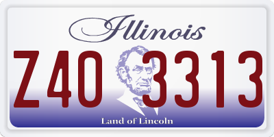 IL license plate Z403313