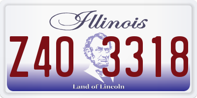 IL license plate Z403318