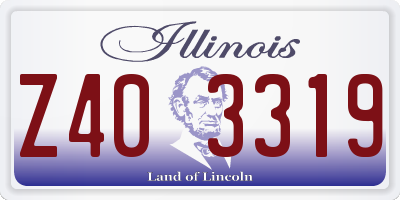 IL license plate Z403319