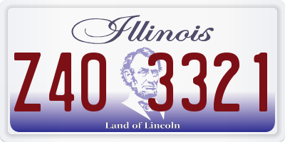 IL license plate Z403321