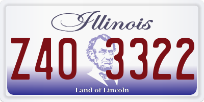 IL license plate Z403322