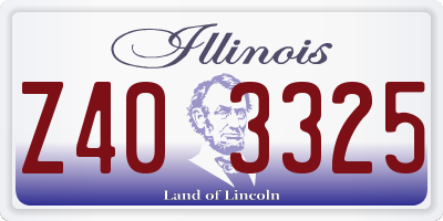 IL license plate Z403325