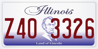 IL license plate Z403326