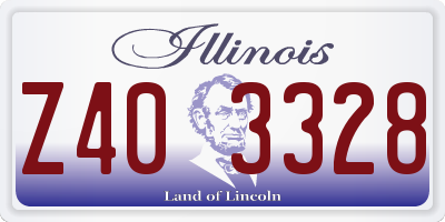 IL license plate Z403328