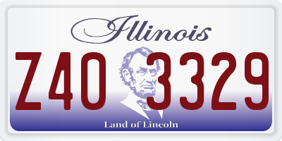 IL license plate Z403329