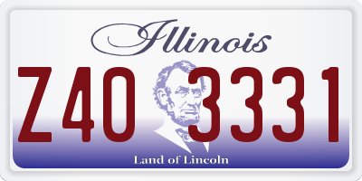 IL license plate Z403331