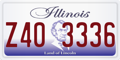 IL license plate Z403336