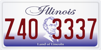 IL license plate Z403337