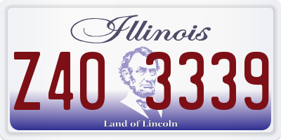 IL license plate Z403339