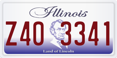 IL license plate Z403341