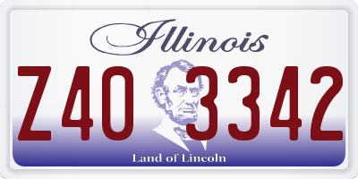 IL license plate Z403342