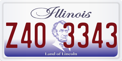 IL license plate Z403343
