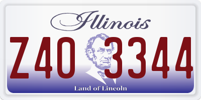 IL license plate Z403344