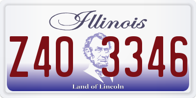 IL license plate Z403346