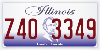 IL license plate Z403349