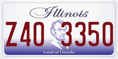 IL license plate Z403350