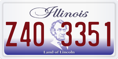 IL license plate Z403351