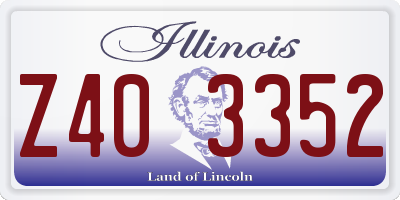 IL license plate Z403352