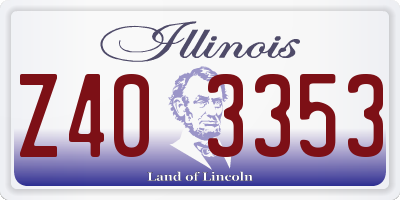 IL license plate Z403353