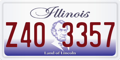 IL license plate Z403357