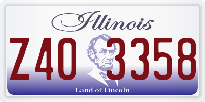 IL license plate Z403358