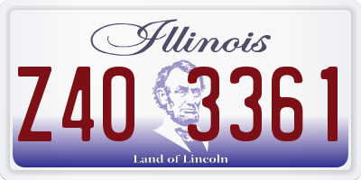 IL license plate Z403361