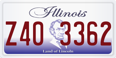 IL license plate Z403362