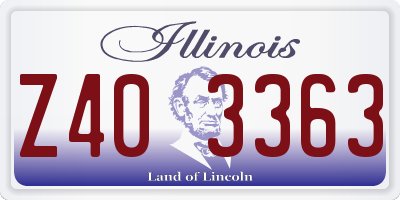 IL license plate Z403363